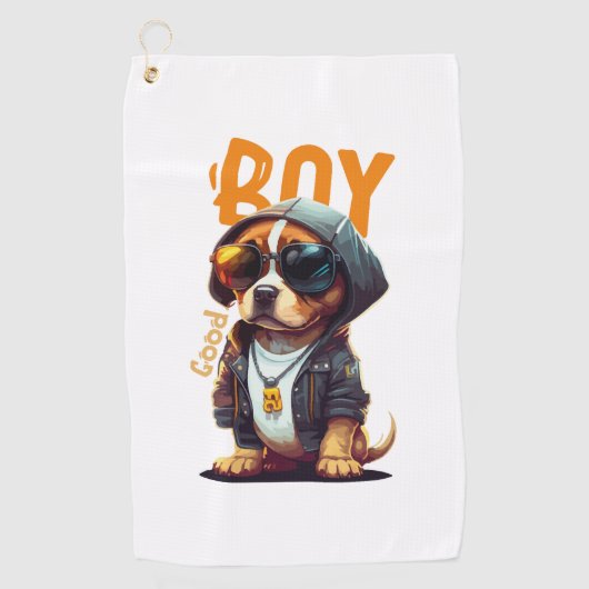 Serviette De Golf Beau Chien Chien Cute Chiot (Devant)