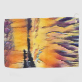 Serviette De Golf Beau lever de soleil comme design aquarel (Horizontal)