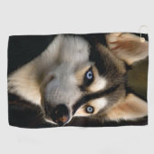 Serviette De Golf Beau Oreiller Husky Lrow (Horizontal)
