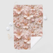 Serviette De Golf Beau Pastel Rose Doux Floral (En situation)