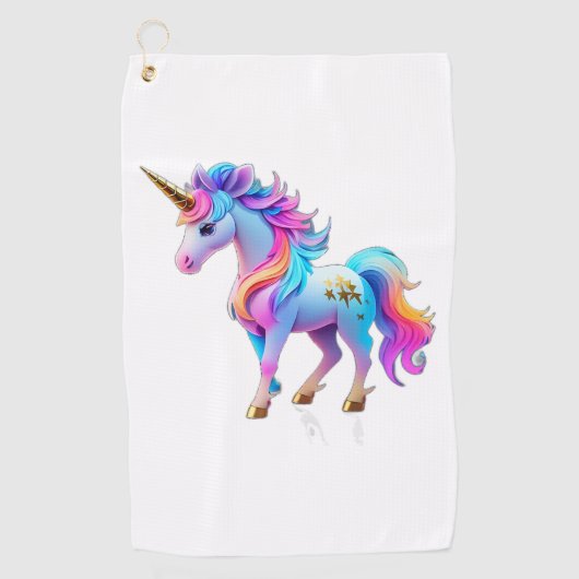 Serviette De Golf Beau Sticker Unicorn 1 (Devant)