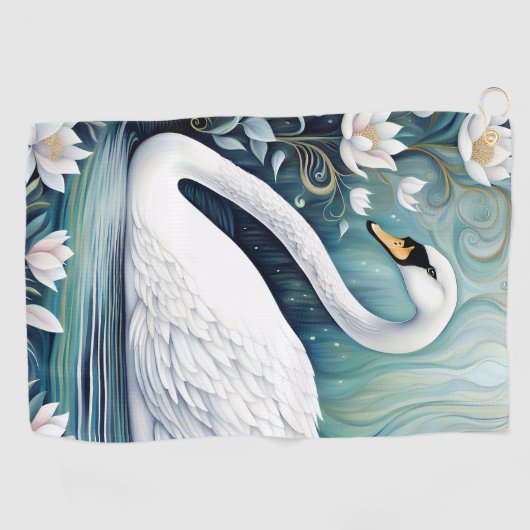 Serviette De Golf Beau Swan (Horizontal)