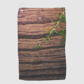 Serviette De Golf beau vieux bois (Devant)