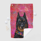 Serviette De Golf Beauceron (En situation)