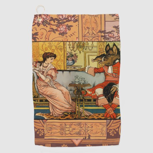 Serviette De Golf Beauté Beast Classic Fairy Tale Caractères (Devant)