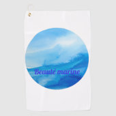 Serviette De Golf Beauté marine vague (Devant)