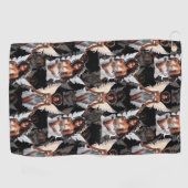 Serviette De Golf Beautiful Black Girl Angels Pattern Design -Dark (Horizontal)