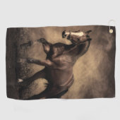 Serviette De Golf Beautiful horse throw pillow (Horizontal)