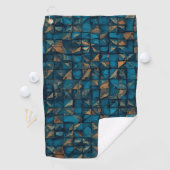 Serviette De Golf Beautiful Patchwork "Look" in Dark Teal (En situation)