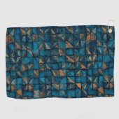 Serviette De Golf Beautiful Patchwork "Look" in Dark Teal (Horizontal)