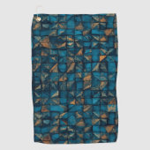 Serviette De Golf Beautiful Patchwork "Look" in Dark Teal (Devant)