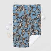 Serviette De Golf Beaux canards d'hiver en vol (En situation)