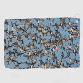Serviette De Golf Beaux canards d'hiver en vol (Horizontal)