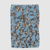 Serviette De Golf Beaux canards d'hiver en vol (Devant)