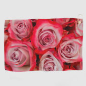 Serviette De Golf Beaux roses en bouquet rose et rouge (Horizontal)