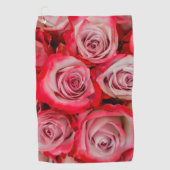 Serviette De Golf Beaux roses en bouquet rose et rouge (Devant)