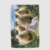 Serviette De Golf Bébé agneau mouton troupeau troupeau troupeau (Devant)