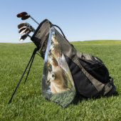 Serviette De Golf Bébé agneau mouton troupeau troupeau troupeau (Vert)