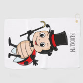 Serviette De Golf Bébé mignon avec chapeau et dessin animé de cravat (Horizontal)