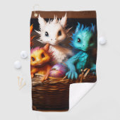 Serviette De Golf Bébés dragons (En situation)