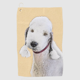 Serviette De Golf Bedlington Terrier Peinture - Art Chien original
