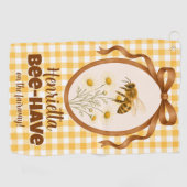 Serviette de golf 'Bee-Have on the Fairway' (Horizontal)
