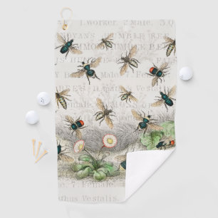 Serviette De Golf Bee Honey Travailleur Queen Bees Antique