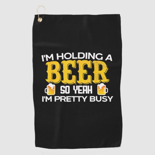 Serviette De Golf Beer Drinker I Am Holding A Beer Birthday (Devant)