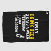 Serviette De Golf Beer Drinker I Only Drink Beer Birthday (Horizontal)
