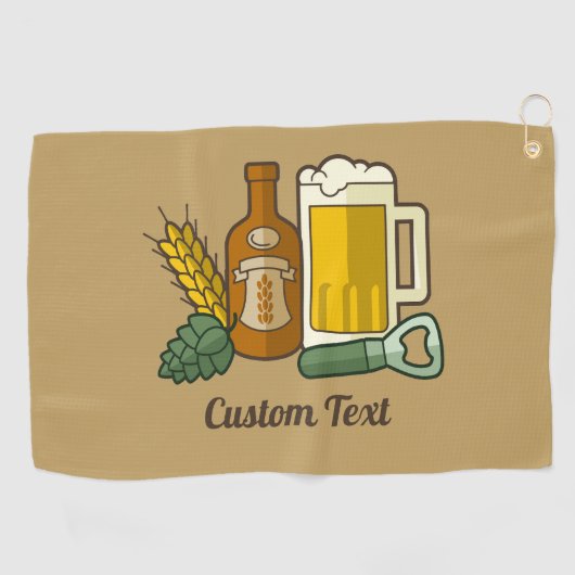 Serviette De Golf Beer Icons Golf Serviette (Horizontal)