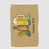 Serviette De Golf Beer Icons Golf Serviette (Devant)