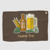 Serviette De Golf Beer Icons Golf Serviette (Horizontal)