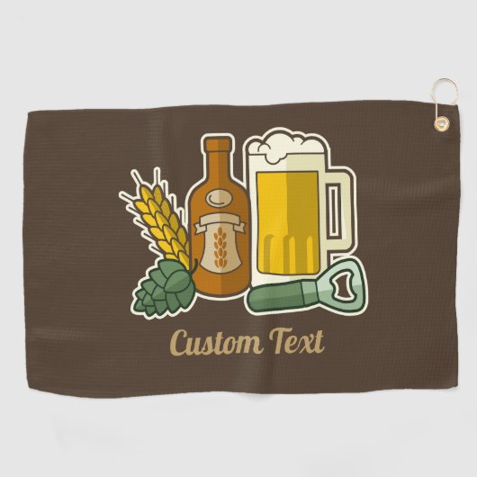Serviette De Golf Beer Icons Golf Serviette (Horizontal)