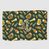 Serviette De Golf Beer Icons Motif Golf Serviette (Horizontal)