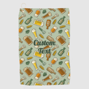 Serviette De Golf Beer Icons Motif Golf Serviette