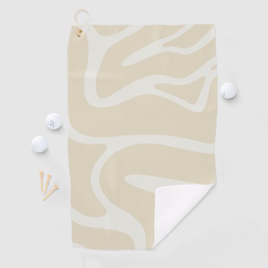 Serviette De Golf Beige Cream Simple Organic Pattern (En situation)