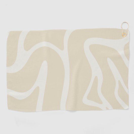 Serviette De Golf Beige Cream Simple Organic Pattern (Horizontal)