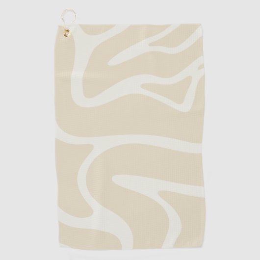 Serviette De Golf Beige Cream Simple Organic Pattern (Devant)