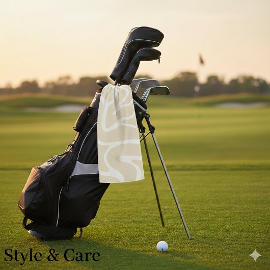 Serviette De Golf Beige Cream Simple Organic Pattern