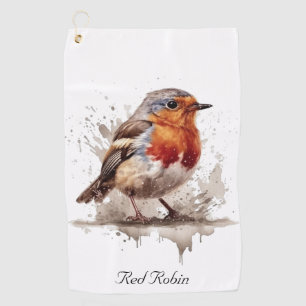Serviette De Golf Bélier rouge mignon en aquarelle, personnalisable
