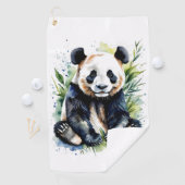Serviette De Golf Belle aquarelle Panda Bear (En situation)