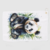Serviette De Golf Belle aquarelle Panda Bear (Horizontal)