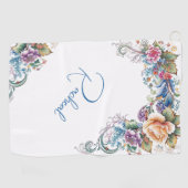 Serviette De Golf Belle florale personnalisée (Horizontal)