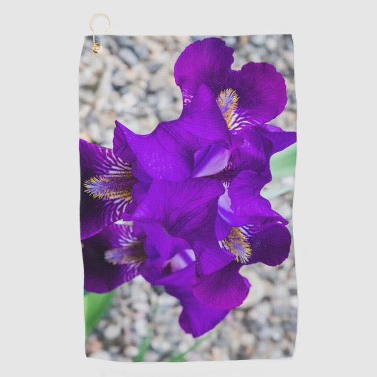 Serviette De Golf Belle iris violet (Devant)