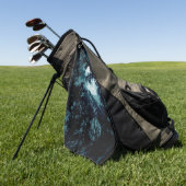 Serviette De Golf Belle Lune qui coule avec les arbres (Vert)