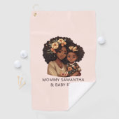 Serviette De Golf Belle maman et fille noire (10) (En situation)