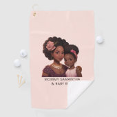 Serviette De Golf Belle maman et fille noire (14) (En situation)