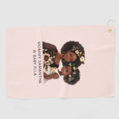 Serviette De Golf Belle mère et fille noire (11) (Horizontal)