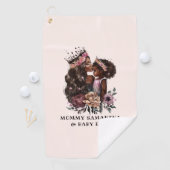 Serviette De Golf Belle mère et fille noire (3) (En situation)