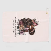 Serviette De Golf Belle mère et fille noire (3) (Horizontal)